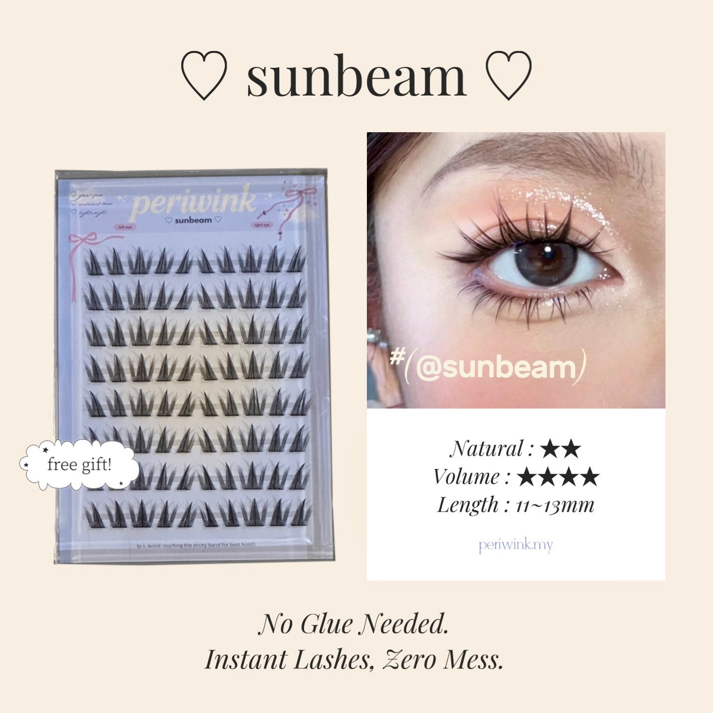 Periwink Glue-Free Series Lashes Set