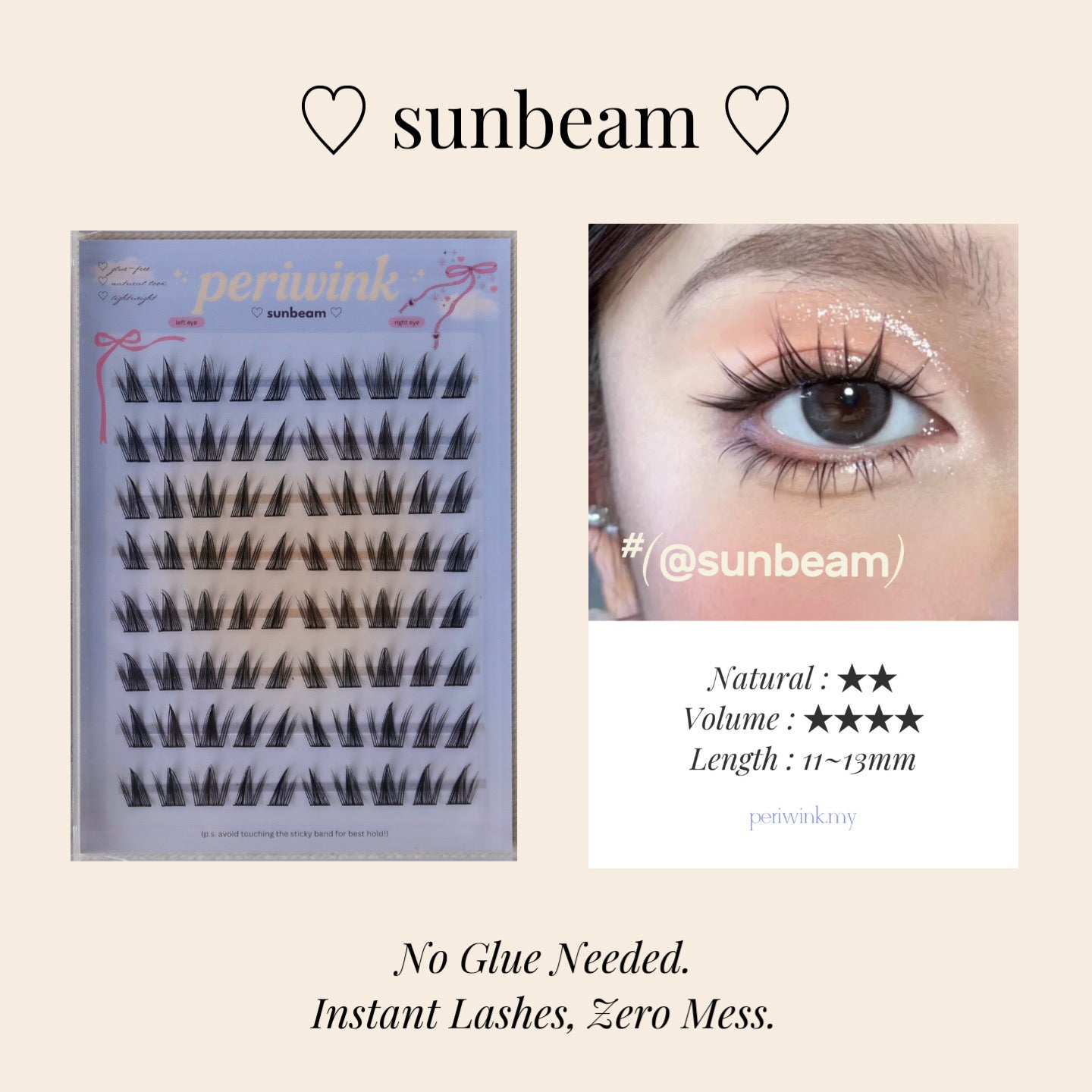 Periwink Glue-Free Series Lashes Set